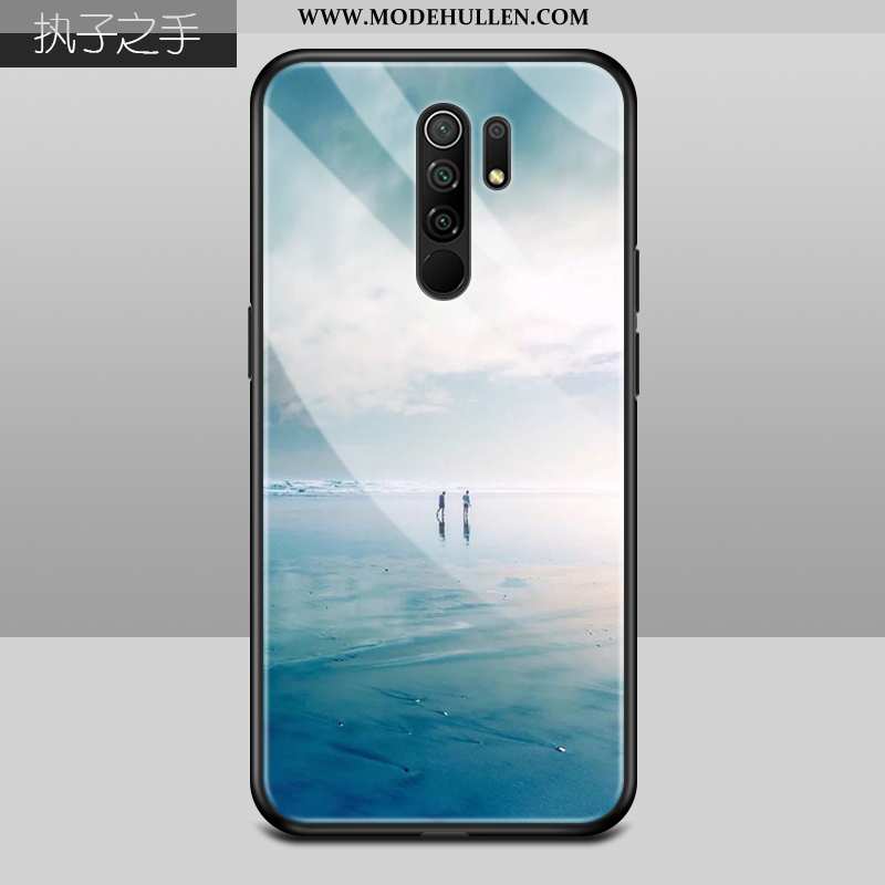 Hülle Xiaomi Redmi 9 Mode Persönlichkeit Alles Inklusive Landschaft Handy Glas Blau