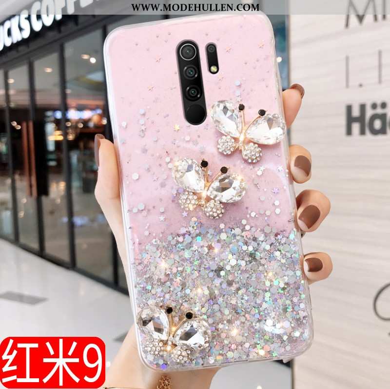 Hülle Xiaomi Redmi 9 Schutz Luxus Case Anti-sturz Neu Transparent Rosa