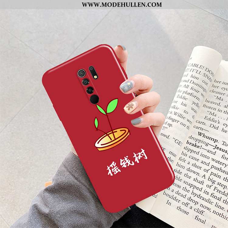Hülle Xiaomi Redmi 9 Silikon Schutz Netto Rot Rot Case Weinrot Burgund