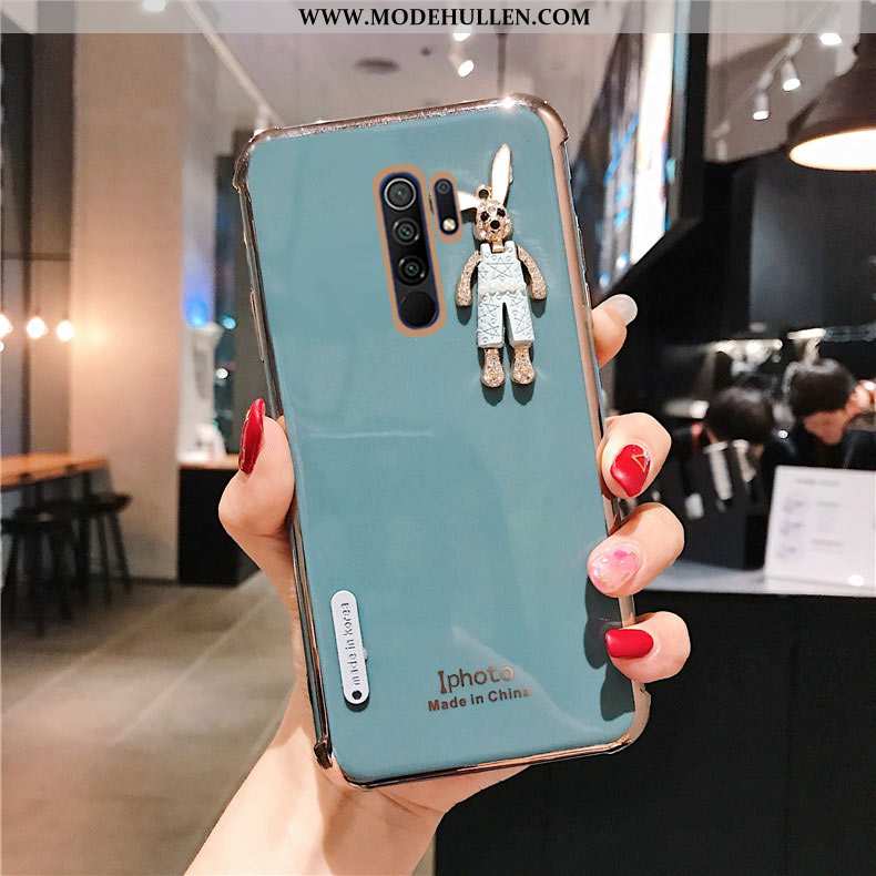 Hülle Xiaomi Redmi 9 Strasssteinen Persönlichkeit Schutz Einfach Grün Handy Case