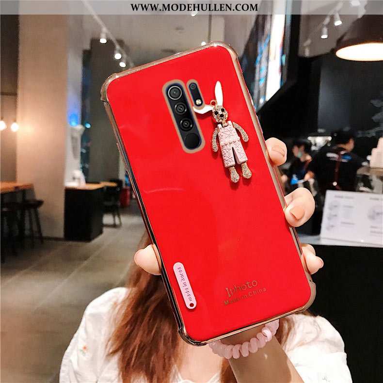 Hülle Xiaomi Redmi 9 Strasssteinen Persönlichkeit Schutz Einfach Grün Handy Case