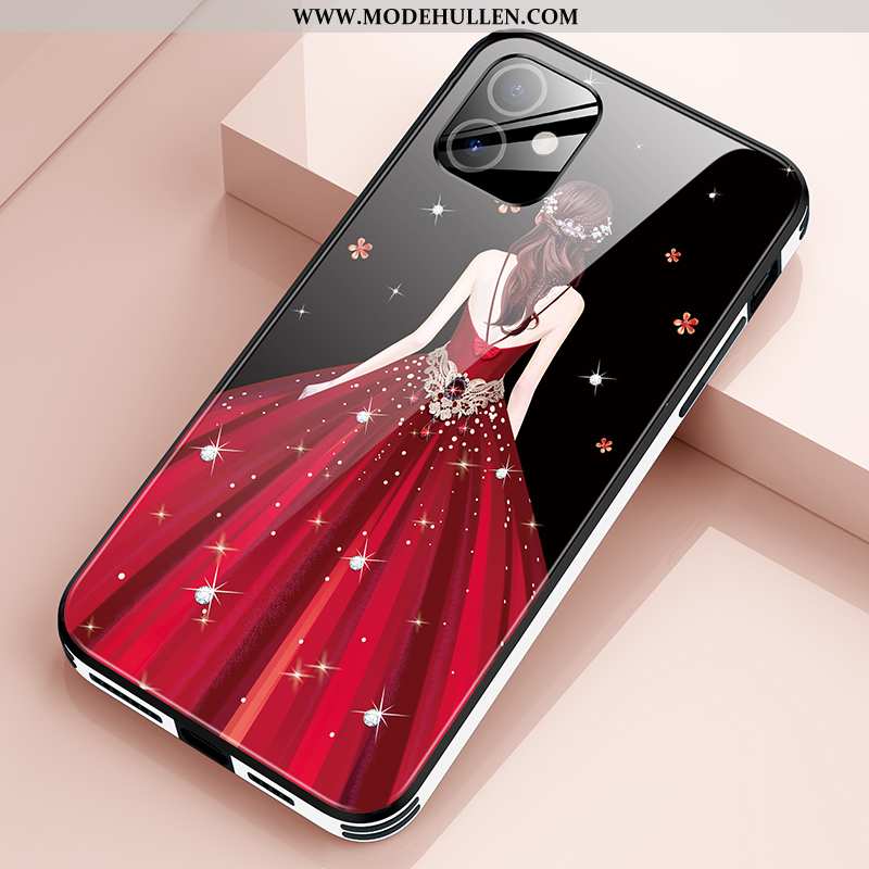 Hülle iPhone 12 Kreativ Trend High-end Alles Inklusive Glas Super Schwarz