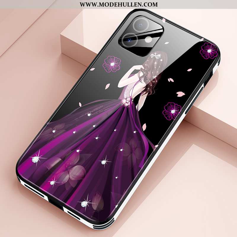 Hülle iPhone 12 Kreativ Trend High-end Alles Inklusive Glas Super Schwarz