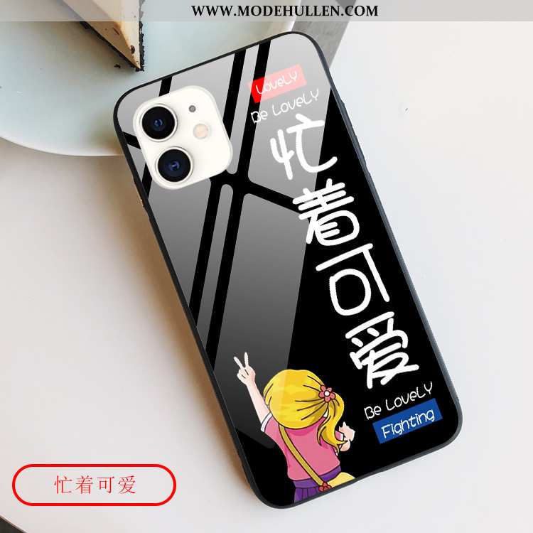 Hülle iPhone 12 Mini Karikatur Trend Handy Schwarz Schutz Liebhaber Netto Rot