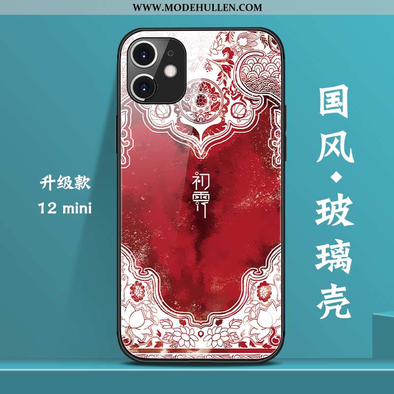 Hülle iPhone 12 Mini Kreativ Trend Blau Chinesische Art Netto Rot Persönlichkeit