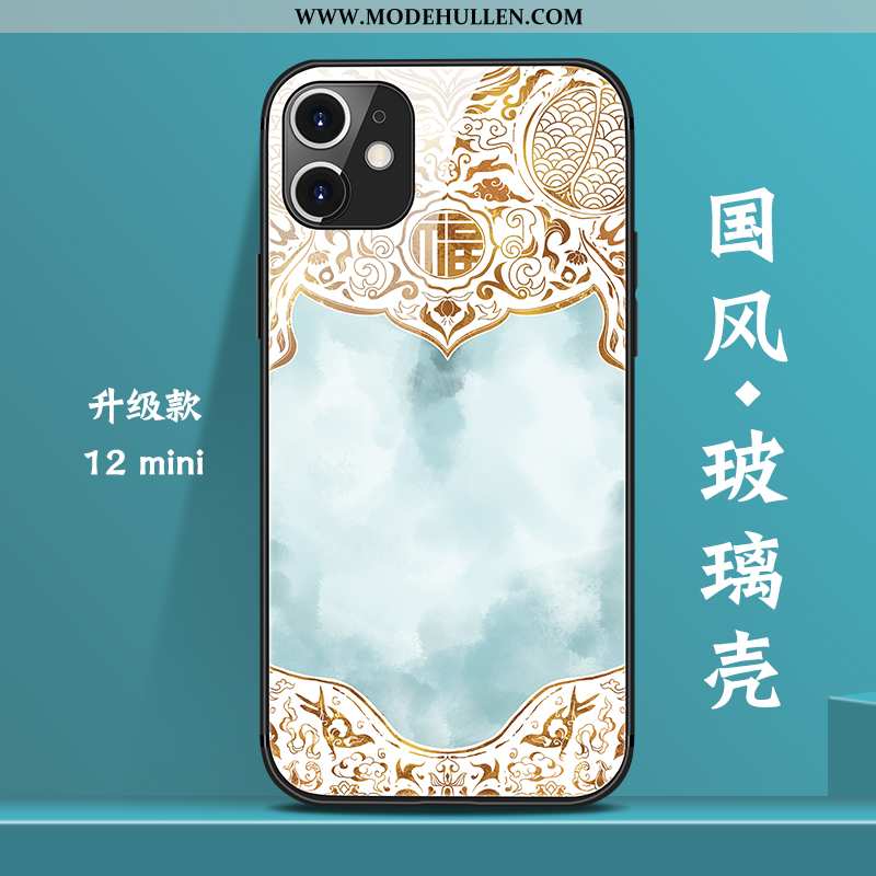 Hülle iPhone 12 Mini Kreativ Trend Blau Chinesische Art Netto Rot Persönlichkeit