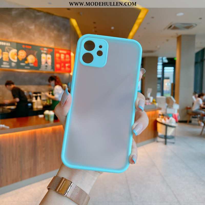 Hülle iPhone 12 Mini Persönlichkeit Kreativ Handy Case Blau Schutz Netto Rot