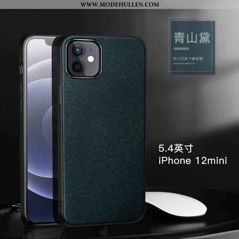Hülle iPhone 12 Mini Schutz Lederhülle Leder Orange Kuh Neu Alles Inklusive