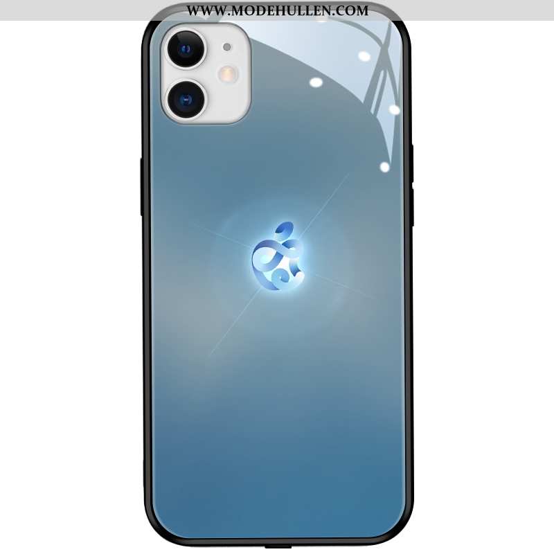 Hülle iPhone 12 Mini Trend Schutz Farbverlauf Alles Inklusive Handy Glas Blau