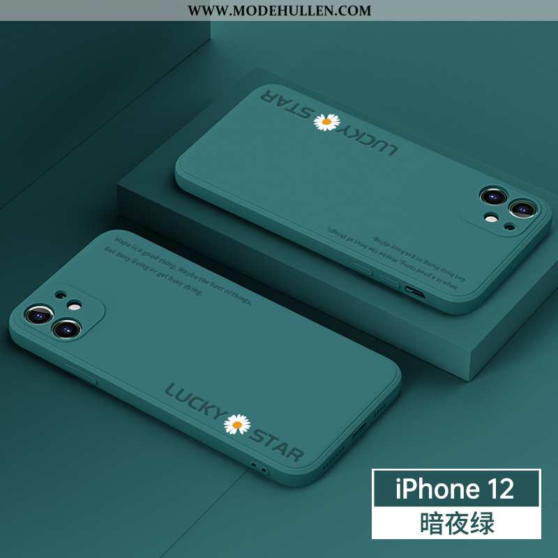 Hülle iPhone 12 Persönlichkeit Weiche Silikon Handy Schutz Alles Inklusive Blau