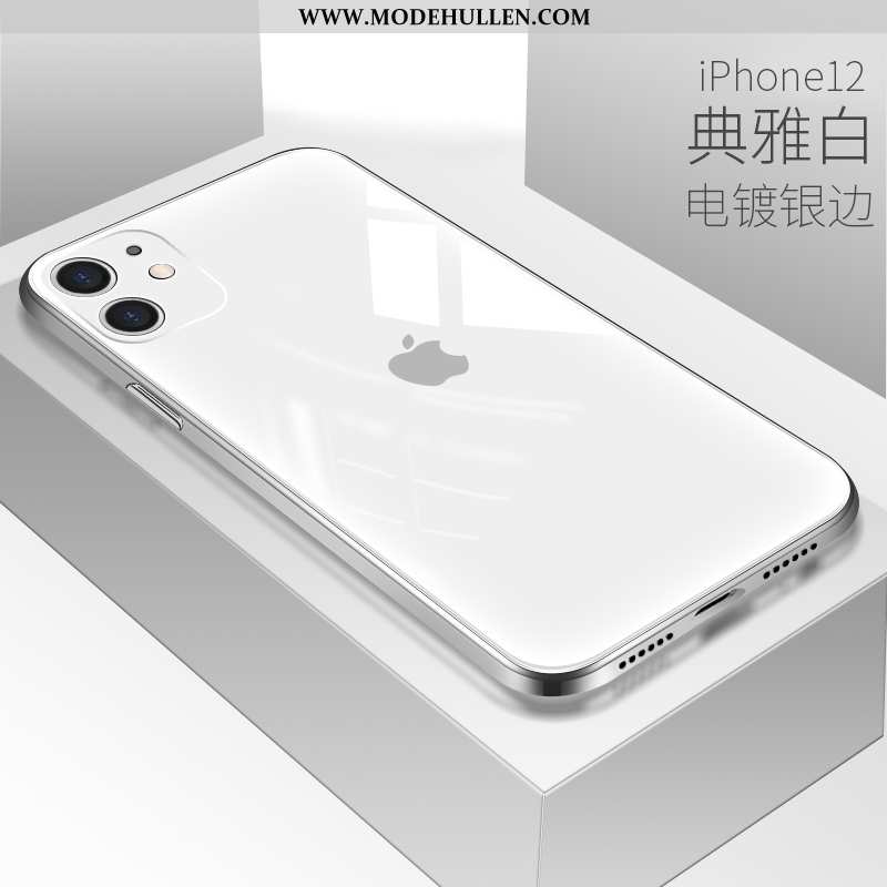 Hülle iPhone 12 Schutz Glas Handy Schwer Alles Inklusive Anti-sturz Liebhaber Weiße