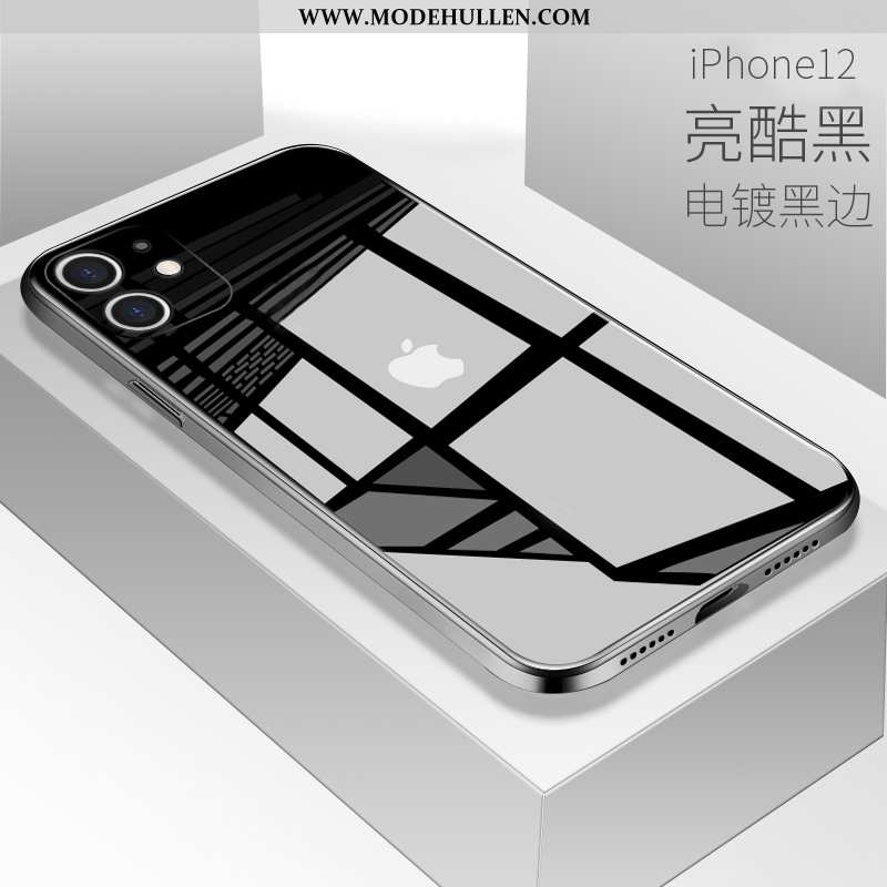 Hülle iPhone 12 Schutz Glas Handy Schwer Alles Inklusive Anti-sturz Liebhaber Weiße