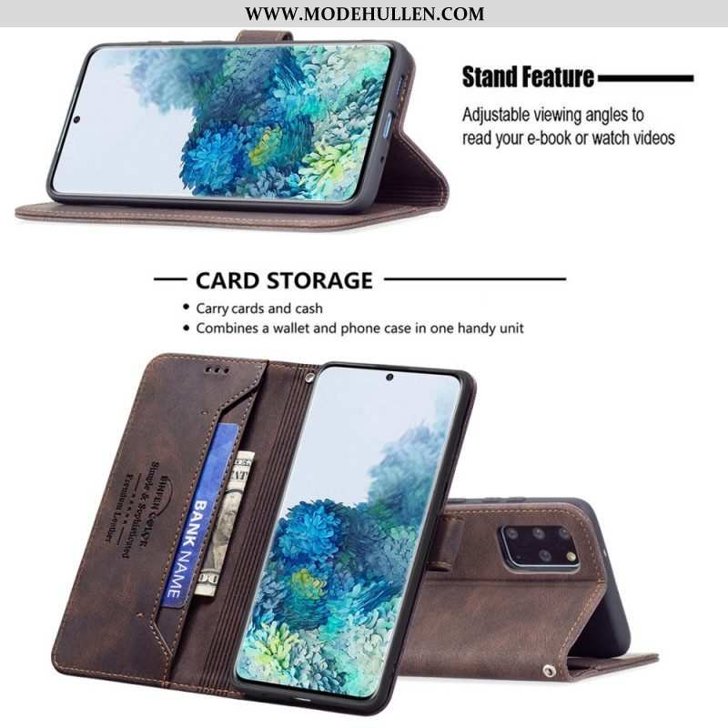 Flip Case Für Samsung Galaxy S20 Plus / S20 Plus 5G Rfid-binfen-farbe