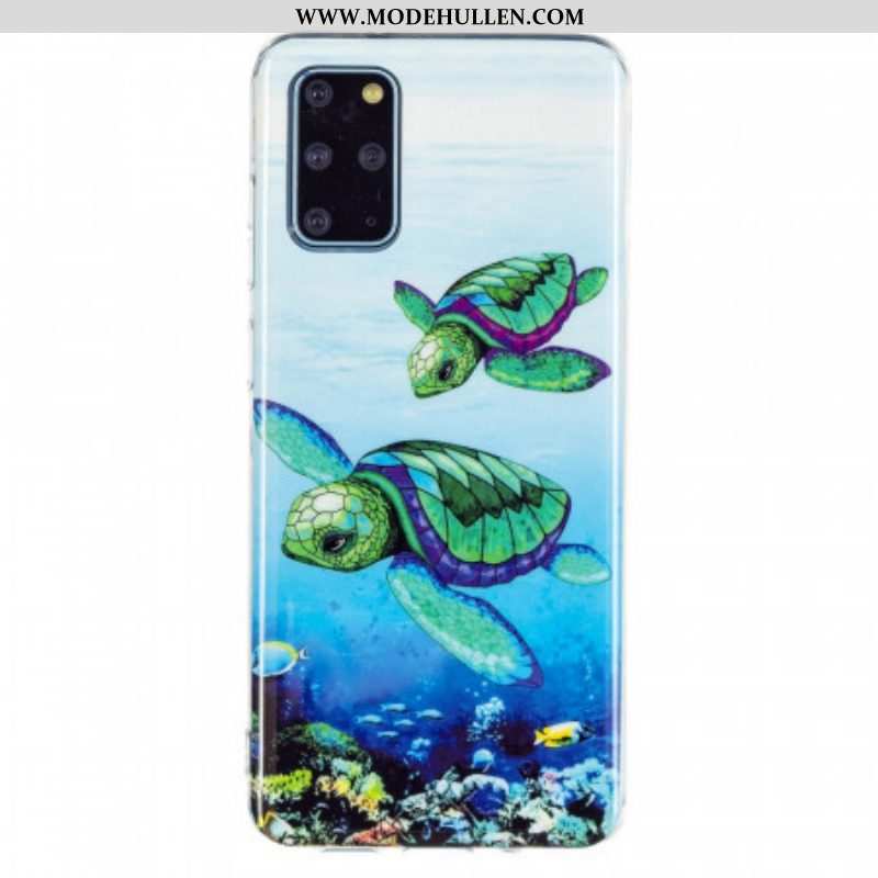 Handyhülle Für Samsung Galaxy S20 Plus / S20 Plus 5G Fluoreszierende Schildkröten