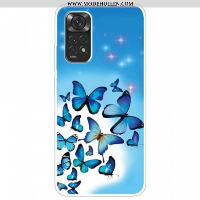 Handyhülle Für Xiaomi Redmi Note 11 Pro / 11 Pro 5G Blaue Schmetterlinge