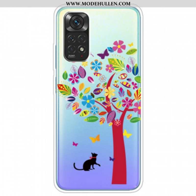 Handyhülle Für Xiaomi Redmi Note 11 Pro / 11 Pro 5G Katze Unter Dem Bunten Baum