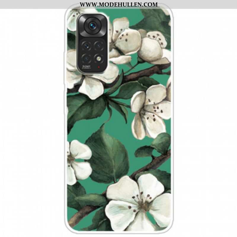Handyhülle Für Xiaomi Redmi Note 11 Pro / 11 Pro 5G Weiße Blumen