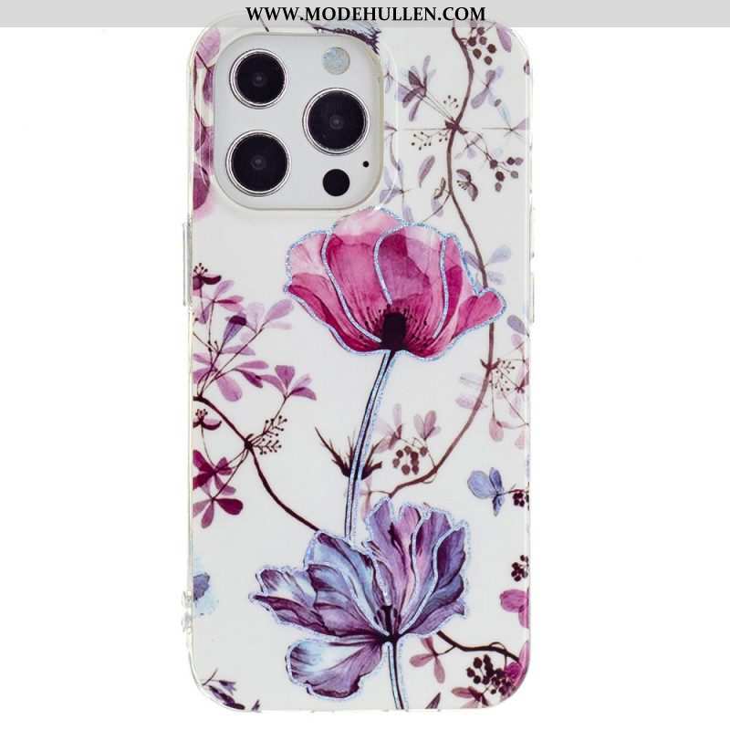 Handyhülle Für iPhone 15 Pro Blumenmarmor