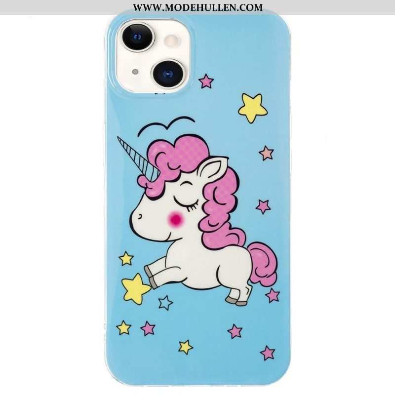 Hülle Für iPhone 15 Plus Fluoreszierendes Einhorn