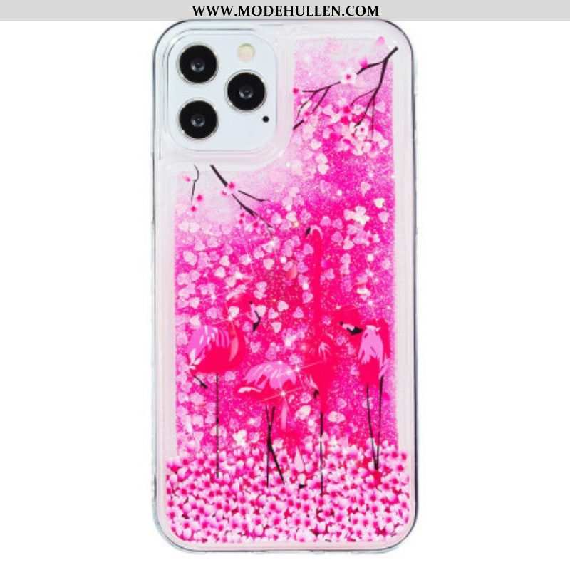 Hülle Für iPhone 15 Pro Flamingo-glitzer