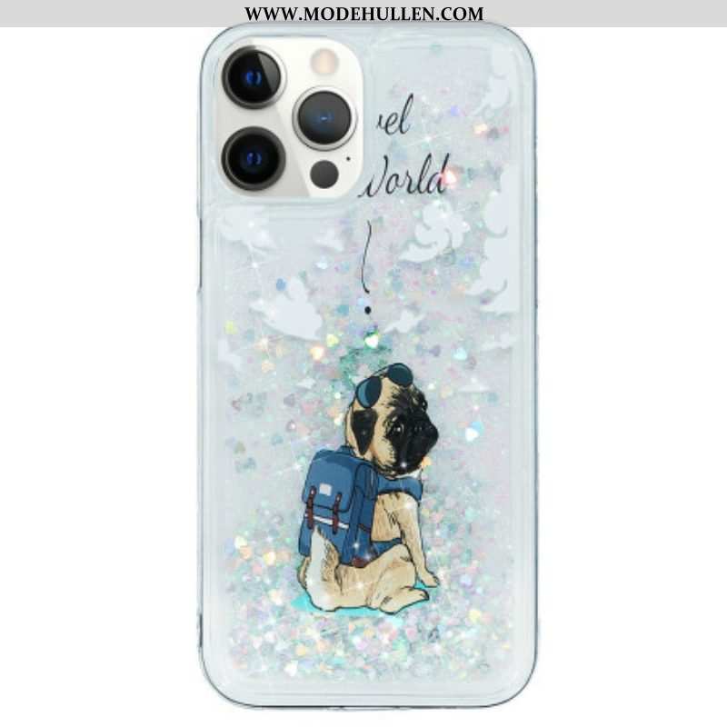 Hülle Für iPhone 15 Pro Glitzerhund