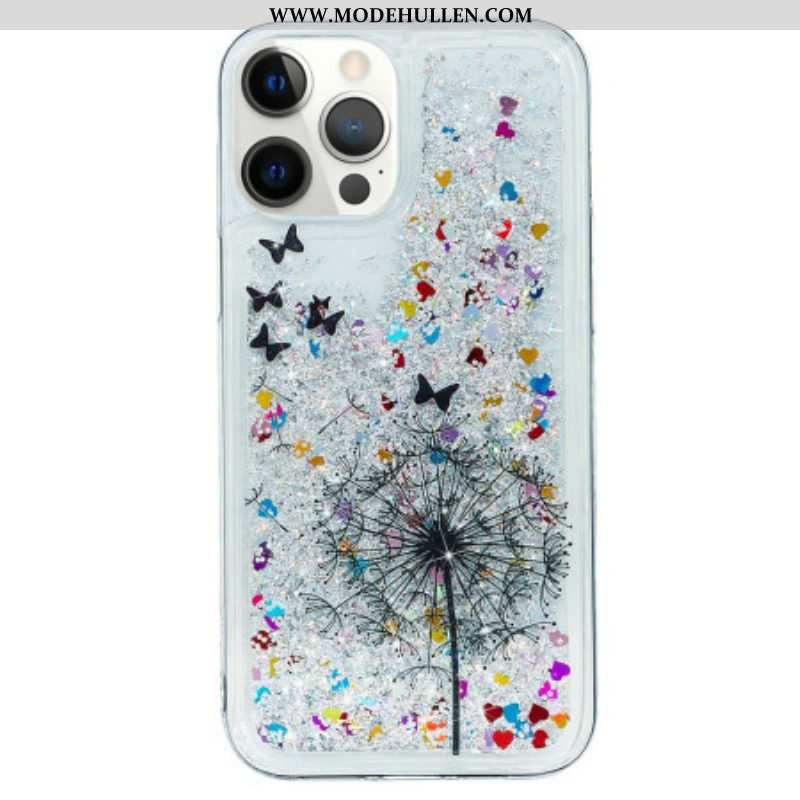 Hülle Für iPhone 15 Pro Löwenzahnglitter