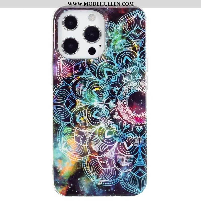 Hülle Für iPhone 15 Pro Max Fluoreszierendes Mandala