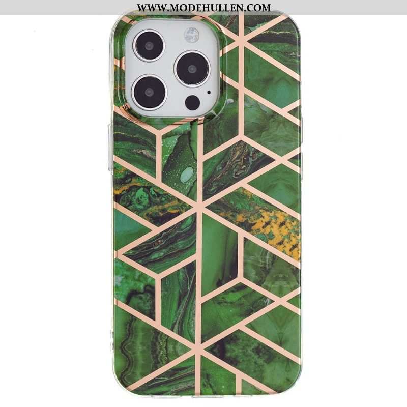 Hülle Für iPhone 15 Pro Max Geometrischer Marmor