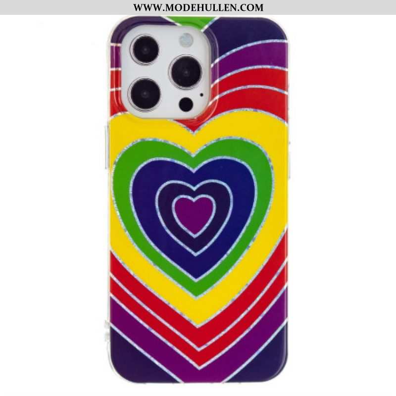 Hülle Für iPhone 15 Pro Max Psychedelisches Herz