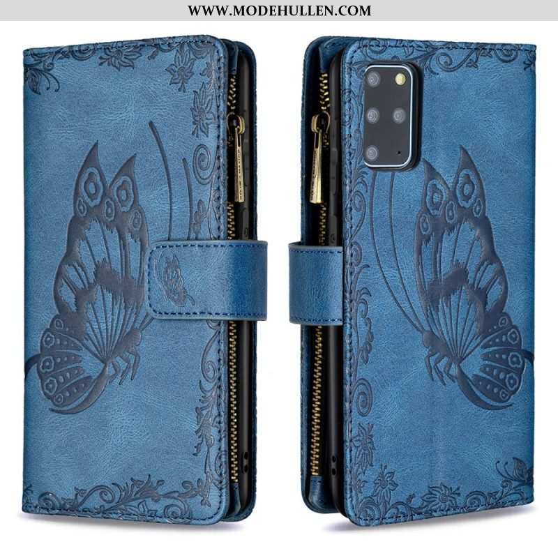 Lederhüllen Für Samsung Galaxy S20 Plus / S20 Plus 5G Schmetterlings-reißverschlusstasche