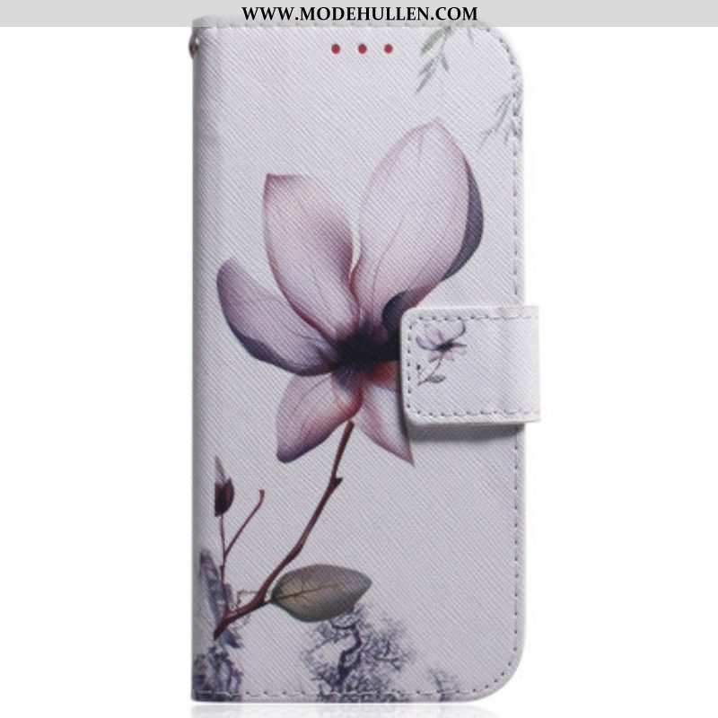 Lederhüllen Für iPhone 15 Alte Rosenblüte