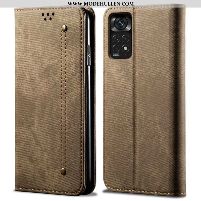 Schutzhülle Für Xiaomi Redmi Note 11 Pro / 11 Pro 5G Flip Case Denim-stoff