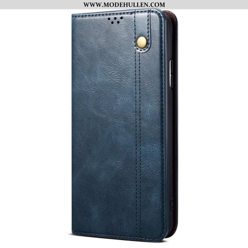 Flip Case Oneplus 12r Gewachstes Kunstleder