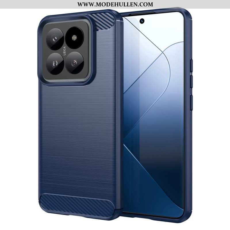 Hülle Xiaomi 14 Pro Handyhülle Gebürstete Kohlefaser