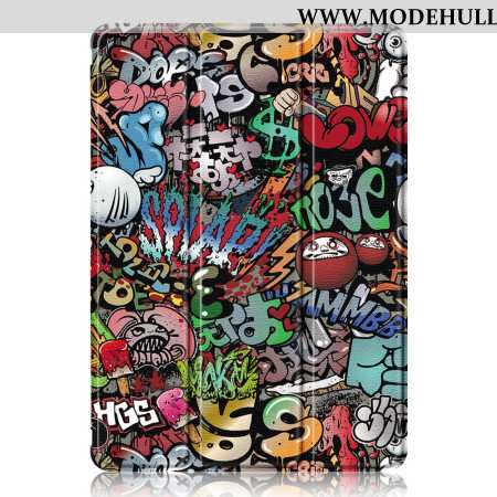 Samsung Galaxy Tab S9 Graffiti-stifthalter Mit Transparenter Rückseite